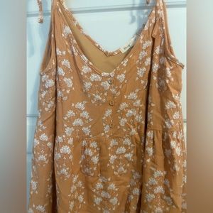 Tie strap floral print mini dress